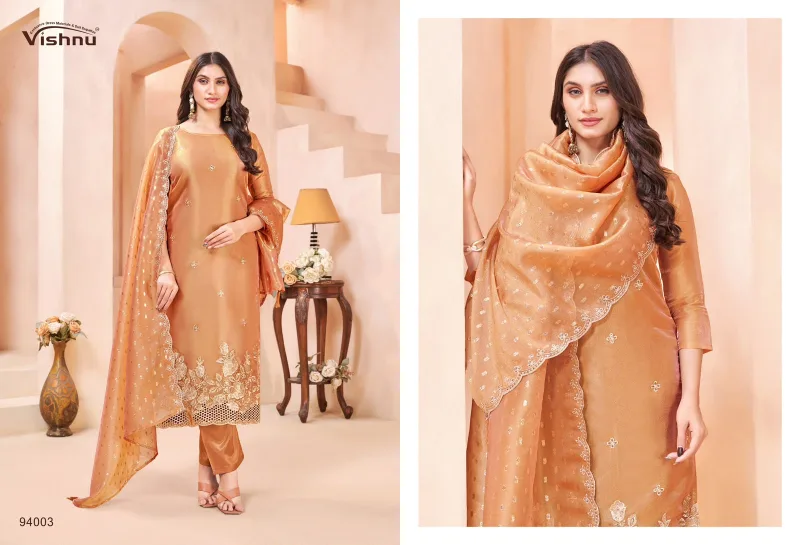 Kangana By Vishnu German Silk Dress Material